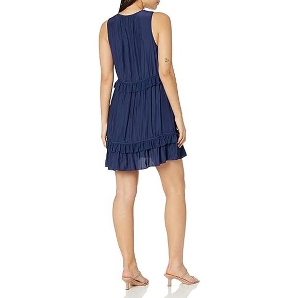 $425 NWT Ramy Brook Women's Blue Merida Sleeveless Shift Dress size 8 - Picture 3 of 11
